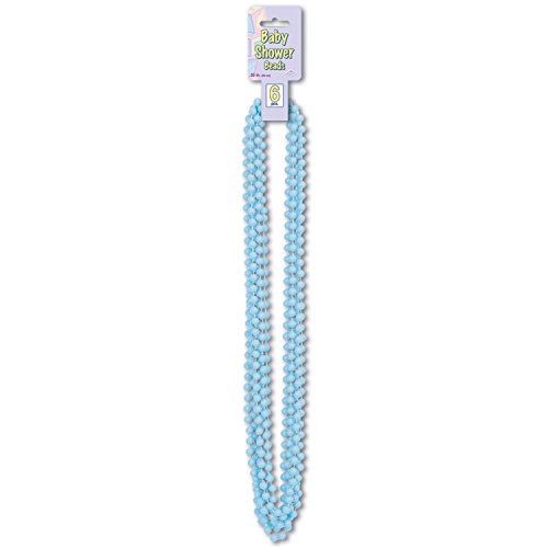 Beistle Baby Shower Beaded Necklaces, One-Size, Light Blue