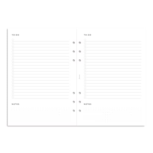 Rediform Filofax Lifestyle Refill, A5 Size, Organizer Refill, White Paper, To Do, 25 Sheets (B132863)