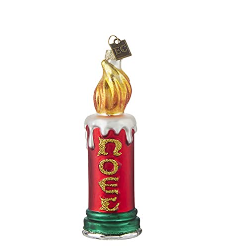 RAZ Imports 4253146 Eric Cortina Collection Noel Candle Ornament, 5.5-inch Height, Glass