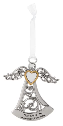 Ganz ER64491 Nurse, You are a Beautiful Blessing Ornament, 3.06-inch Height, Metal, Silver and Gold