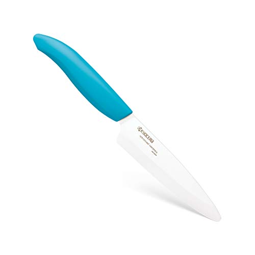 Kyocera Revolution Series 4-1/4-Inch Utility Knife, Blue Handle