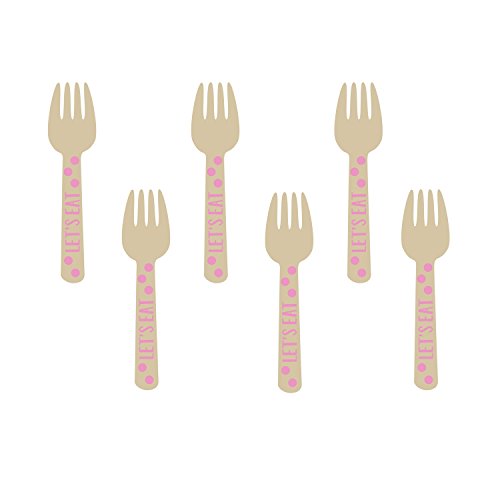 amscan Mini Wooden Forks ‚Äö√Ñ√´ Pink, One Size, Multicolor