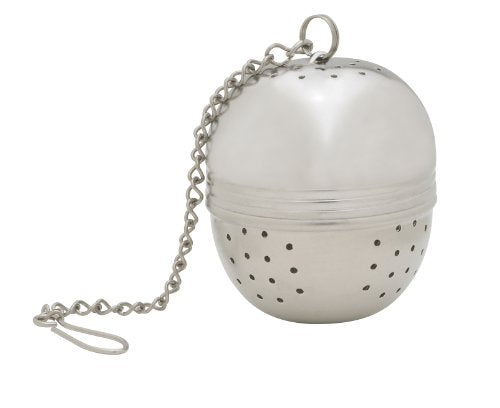 HIC Loose Tea Leaf Tea Strainer and Herbal Infuser, 18/8 Stainless Steel, Pierced Tea Ball, 1.75-Inch