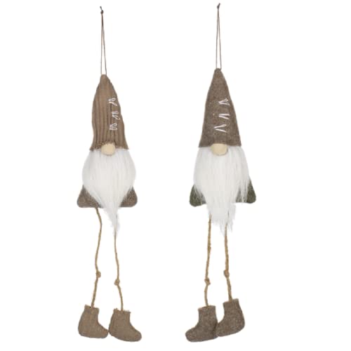 Ganz MX185205 Winter Gnome Ornaments, 13-inch Height, Polyester and Jute, Set of 2