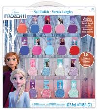 UPD Townley Girl Disney Frozen 2 Non-Toxic Peel-Off Nail Polish Set for Girls, Glittery and Opaque Colors, Ages 3+ (18 Pack)