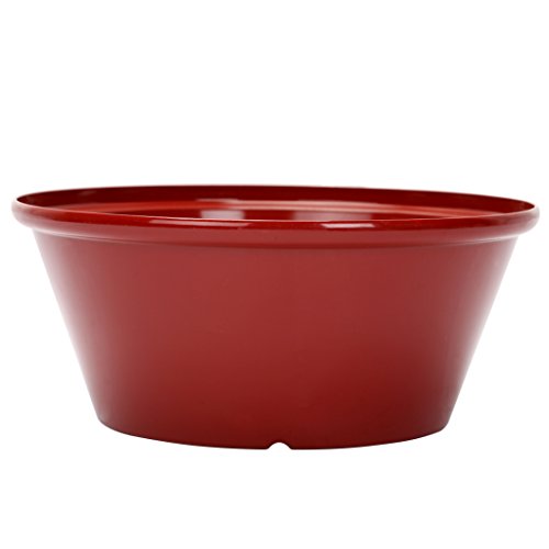 BFG supply Gardener Select (TBR12-237) Large Round Planter - Modern Indoor & Outdoor Decorative Flower Pot/Box (12 Inch, Oxblood Red)