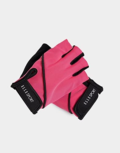 ELLE SPORT Training Fitness Gloves, Set of 2, Hot Pink, Women Gym Equipment Accessories