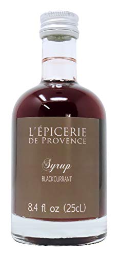 The French Farm LEpicerie De Provence - Imported French Blackcurrant Syrup for Cocktails Smoothies,Fruit Salads and Ice Cream 8.45 Ounce Bottle