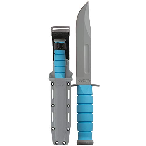 KA-BAR 1313SF Ussf Space-Bar Knife Blue Kraton G Handle, Gray Hard Sheath, Straight Edge