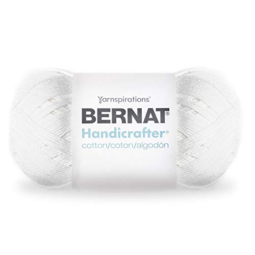 Spinrite Yarns (CA) Bernat Handicrafter Cotton Yarn, 14 oz, White, 1 Ball