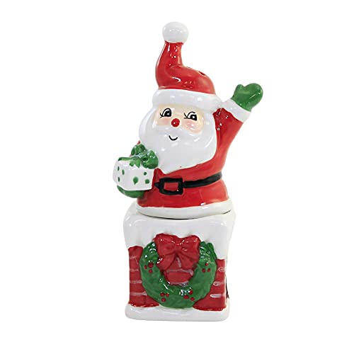 Ganz MX180543 Santa in Chimney Salt and Pepper Shaker, 5-inch Height, Set of 2