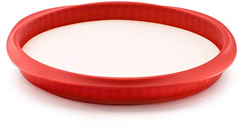 L√©ku√© Baking Silicone Quiche Mold, 11", Red