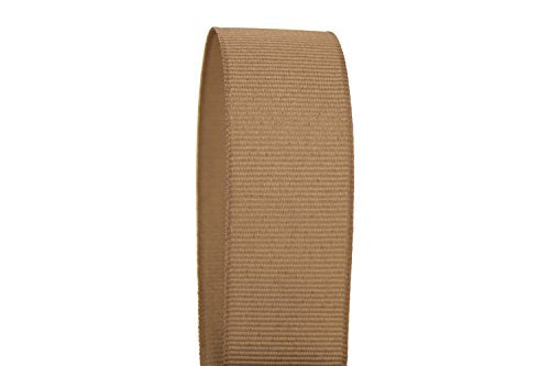 Ribbon Bazaar Solid Grosgrain Ribbon Woven Ribbed Texture - 100% Polyester Ribbon for Gift Wrapping, Home Decor, Bouquets, Cake Decorating & More - 3/8 inch Taupe 50 Yards