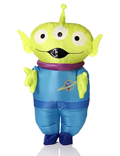 Disguise Unisex Alien Inflatable Adult Costume, Green, One Size
