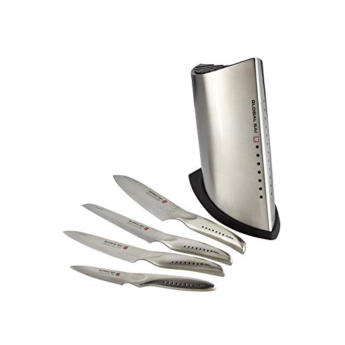 Scanpan Global SAI-5001 5 Piece Knife Block Set, Silver