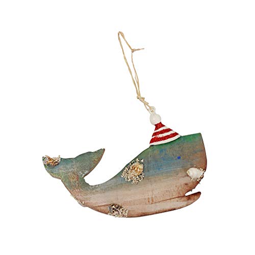 Beachcombers Wood Whale Ornament