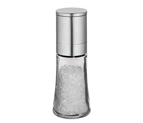 Frieling Cilio Bari Glass and Stainless Steel Spice and Salt Mill, 5.5-Inch, Silver