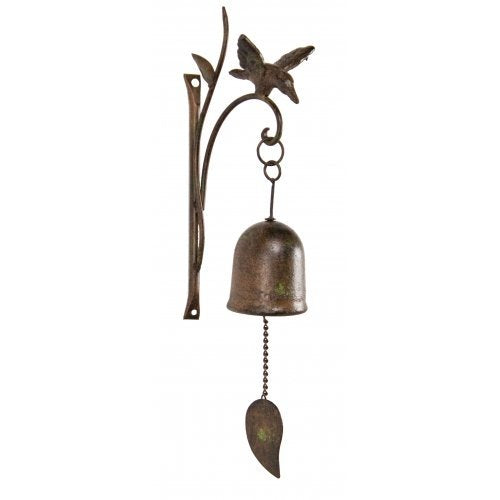 Upper Deck Cast Iron Wall Hanging Hummingbird Bell