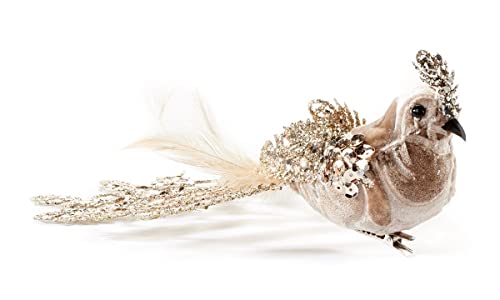 Giftcraft 683088 Christmas Feather Bird Clip On Ornament, 9.06-inch Length
