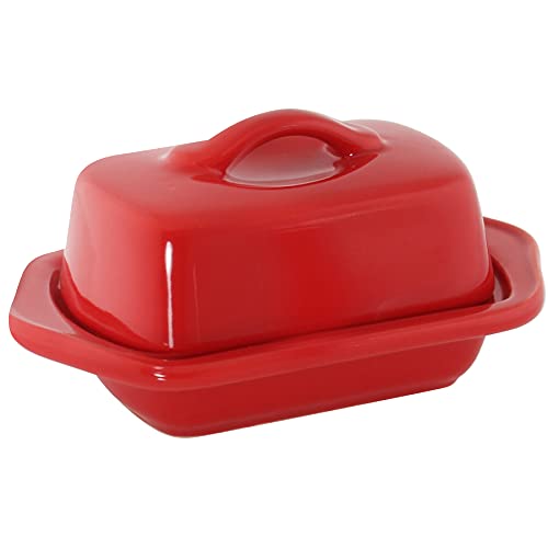 Chantal 93-TVBD2-1 RR Mini Butter Dish, True Red