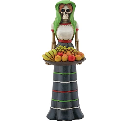 Pacific Trading YTC Fruit Lady Skeleton with Basket of Fruit
