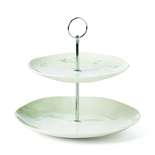 Lenox Oyster Bay 2-Tiered Server, 3.04, White