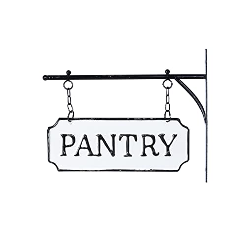 Park Hill Collection EWA80579 Metal Pantry Sign with Hanging Display Bar, 13-inch Length