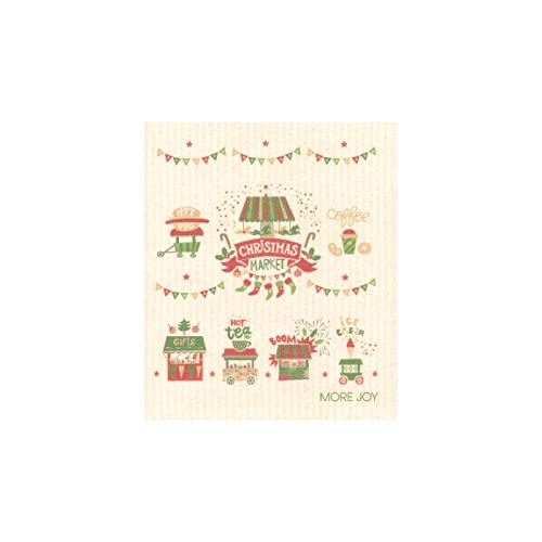North Ridge Marketing More Joy Christmas Market Design Dishcloth, Kitchen Accessories, Holiday Season
