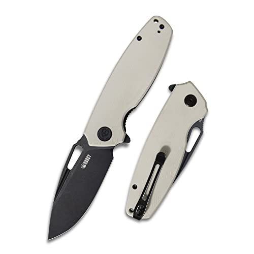 KUBEY Tityus KU322H Folding Pocket Knife with 3.39" Drop Point Blade G10 Handle for Outdoor Camping Everyday Carry