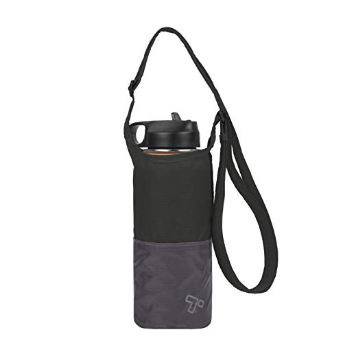 Travelon Packable Water Bottle Tote Sling, Black/Gray, One Size