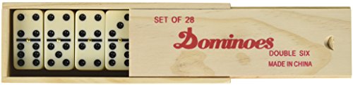 CHH Double 6 Professional Domino Tiles with Spinner in Wooden Box