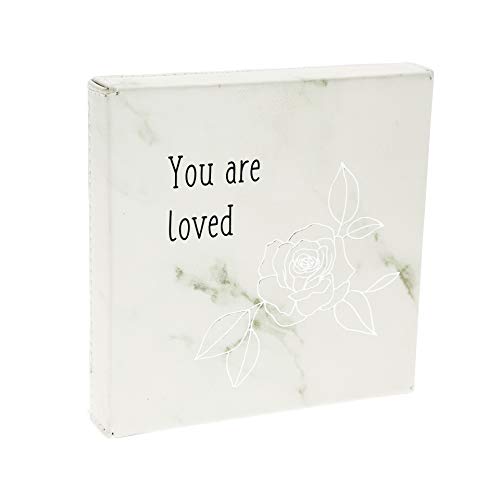 Pavilion Gift Company You are Loved 4.5" Encouraging Desk Plaque, Gray