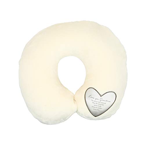 Pavilion Gift Company Love You Grandma-Soft Memory Foam Travel Hospital Stay Neck Pillow, Cream