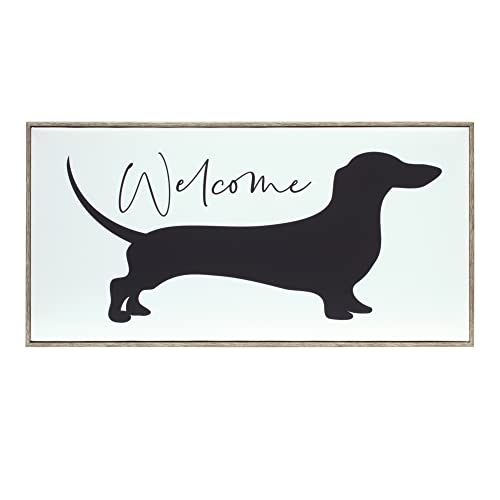 Melrose 85117 Framed Dog Welcome Print, 19.75"L x 10"H, MDF/Plastic/Paper