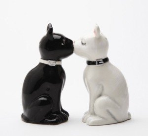 Pacific Trading Feline Spicey Black & White Cats Salt & Pepper Shaker Set S/P