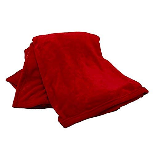 Birchwood Flannel Fleece Throw Blanket, Red