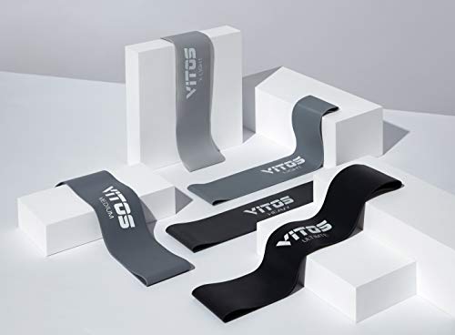 Vitos Exercise Mini Band Resistance Loop | TPR Material Latex Free Exercise Crossfit (Gray)