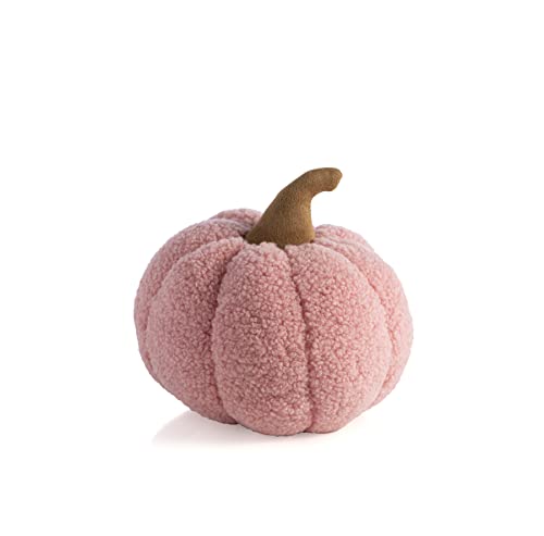 Shiraleah Small Pink Sherpa Pumpkin Pillow