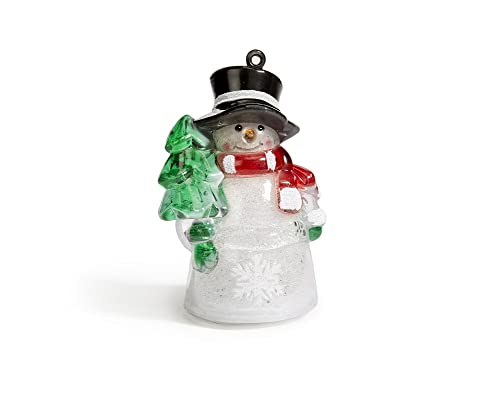 Giftcraft 681867 Christmas LED Snowman with Displayer, 3.94 inch, Acrylic