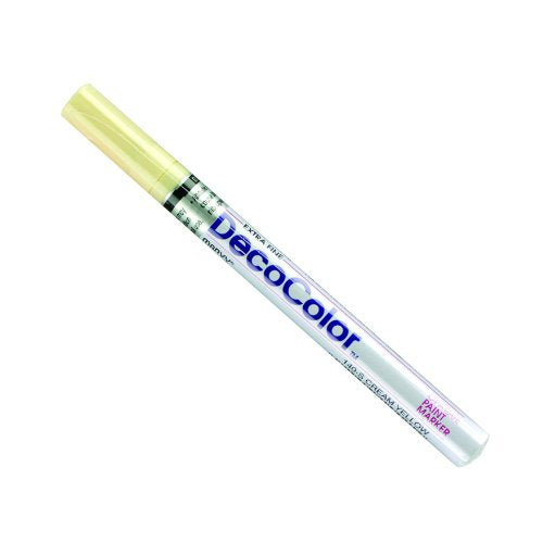 Uchida Deco Color Extra Fine Paint Marker Art Supplies, Cream Yellow