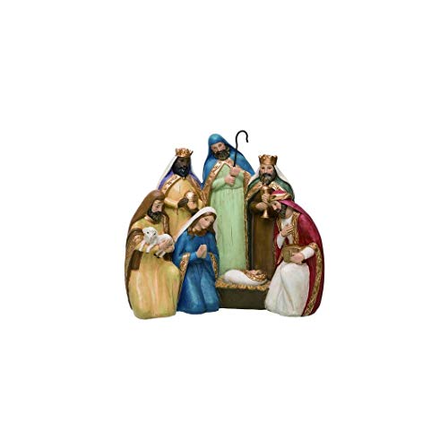 Valyria LLC Transpac M2531 Traditional Nativity Decor, 12.50-inch Length, Resin