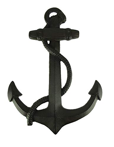 Moby Dick Specialties Rust Brown Cast Iron Ship Anchor Wall Hanging