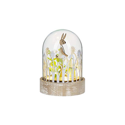 Ganz MG178703 LED Light Up Bunny in Cloche, 4-inch Height