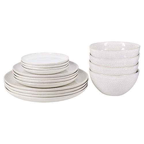 BIA Cordon Bleu Serene Creme Dinnerware Set, Contains 16 Pieces, Cream