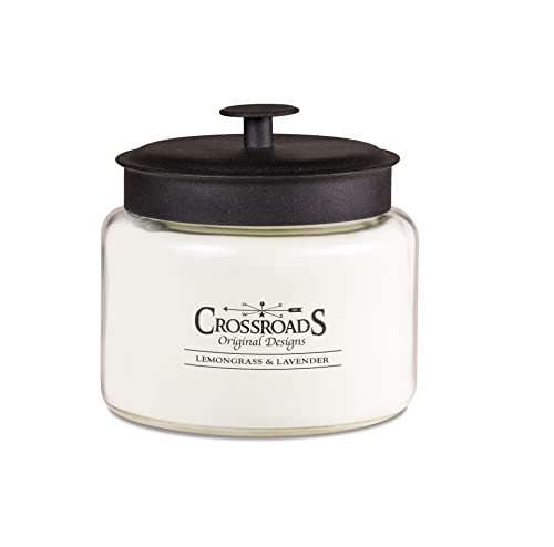 Crossroads Lemongrass and Lavender Jar Candle, 64-Ounce, Paraffin Wax