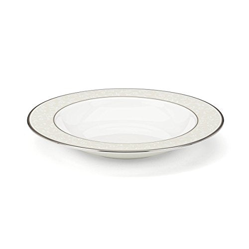 Lenox Opal Innocence Platinum Banded Bone China Pasta Bowl/Rim Soup