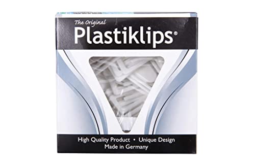 Baumgartens Plastiklips Paper Clips X Large Size 50 Pack White (LP-1710)