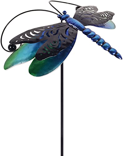 Sunset Vista Designs 93863 Dragonfly Spinner Garden Stake, 43-inch Height