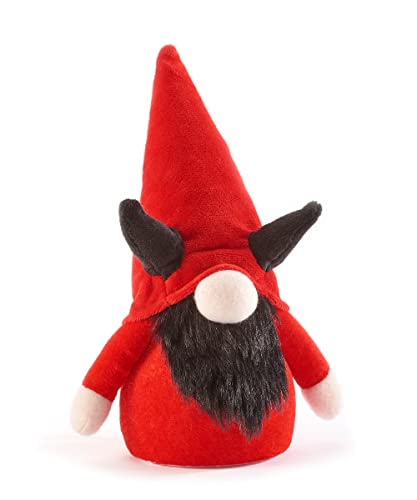 Giftcraft Devil Gnome, 8-inch Height, Polyester, LED, Halloween, Home D√©cor, Holiday Tradition