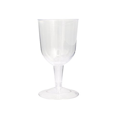 Unique Industries 5.5oz Clear Plastic Wine Glasses, 8ct